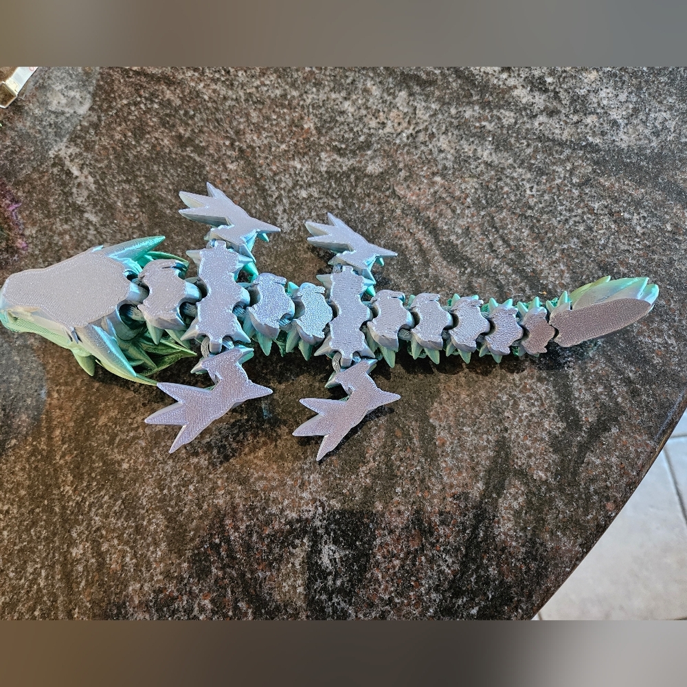Baby Rose Dragon 3D Printed Figure - Picture 4 of 8